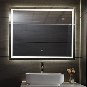 LED Badkamer spiegel 100x80 cm dimbaar, anticondensfunctie