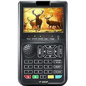 Satellietzoekers VF-6900 HD digitale satellietzoeker DVB-S/DVB S2/zoekermeter 3,5"" TFT LCD for satelliet-tv-ontvanger versus ST-5150 LCD-scherm met meter met satellietdetectie (Color : VF-6900 w