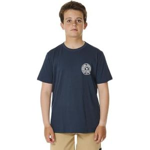 Rip Curl Stapler Kinder-T-shirt met korte mouwen, marineblauw