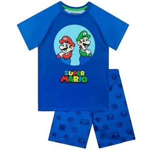 Super Mario Pyjama | Mario En Luigi Jongens Pyjama | Korte Pyjama Voor Jongens Korte Blauw 104