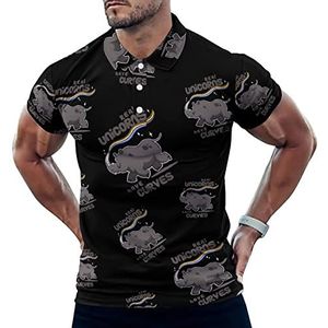 Rhino Echte Eenhoorn Casual Poloshirts Voor Mannen Slim Fit Korte Mouw T-shirt Sneldrogende Golf Tops Tees 4XL