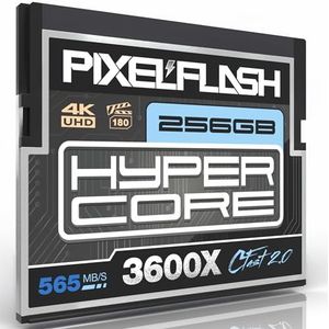 PixelFlash CFast 2.0 Kaart 256GB 3600X HyperCore 570MB/s SATA3 VPG180 CFast Card voor DSLR-video en laboratoriumgeteste foto's, model 256 gecertificeerd flash-geheugen