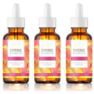 Cyperus Rotundus Olie voor Ontharing & Huidverzorging, Natuurlijk Serum om te Kalmeren, Hydrateren, Poren te Verfijnen voor een Gladde Huid, Geschikt voor Alle Huidtypen (3pcs)