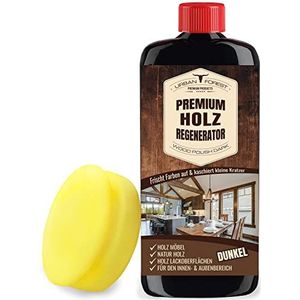 Urban Forest Meubelpolish hout donker voor houtverzorging + spons, donkere houtolie beschermt en verzorgt als houtverzorging, olie en houtpolish, premium meubelolie als meubelverzorging, hout voor binnen en buiten, voor hout