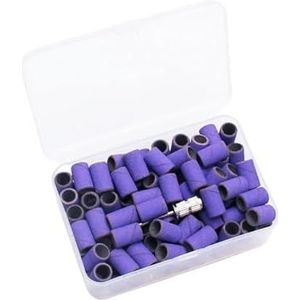 Zandmanicure- en pedicuregereedschap, Pak van 100 paarse schuurbanden
