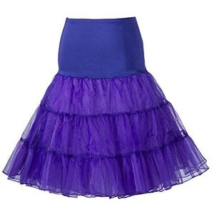 Boolavard 1950 Petticoat Crinoline Onderrok voor Rockabilly Jurk (L-XL (EU 42-50), Purper)