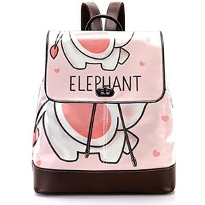 Gepersonaliseerde casual dagrugzak tas voor tiener schattige olifant schooltassen boekentassen, Meerkleurig, 27x12.3x32cm, Rugzak Rugzakken