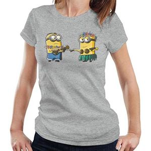 Despicable Me Minions Hula T-shirt voor dames, Hei Grijs, XL