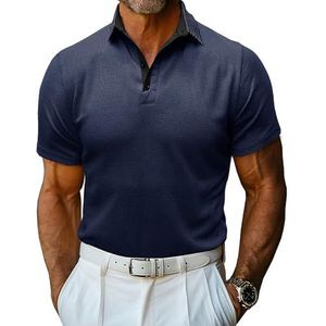 Casual top Polo Shirt en-2634, Royal Blauw, M