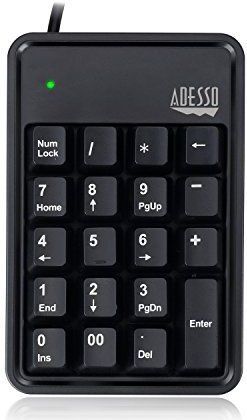 Adesso AKB-600HB Mechanisch toetsenbord - 19 toetsen - numeriek toetsenbord - alleen cijfers