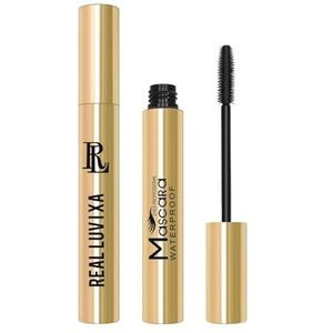 REAL LUVIXA Zwarte Watervaste Mascara voor Extreem Lange Wimpers, Black Waterproof, Noir, 10 ml