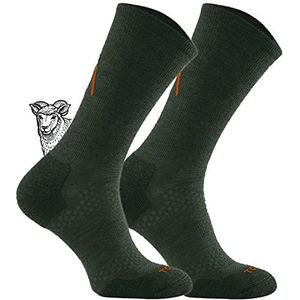 TODO BP Merino Wandelsokken voor heren, dames en kinderen, trekkingsokken van merinowol, ademend, anti-blaren, geproduceerd in de EU, groen, 39-42 EU