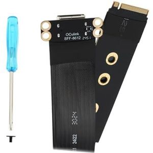 Be In Your Mind 2280 NGFF PCI-E4.0 M.2 M-sleutel naar Oculink SFF-8612 SFF-8611 Laptop Verlengkabel 15cm voor NVME U.2 SSD Egpu