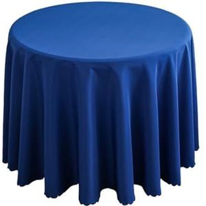 Rond tafelkleed polyester rond tafelkleed wasbaar effen tafelkleed hoes voor bruiloft feest banket thuis geschikt voor ronde tafel 150-160 cm ronde tafelkleed (kleur: blauw 1, maat: rond 300 cm)