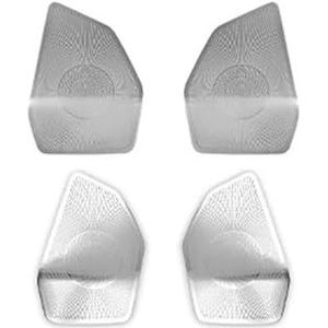Voor Kia EV3 2024 2025 RVS Zwart Zilver Autodeur Luidsprekers Mesh Luidspreker Afdekking(Zilver)
