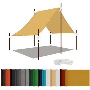 Waterdicht Zeil 220 x 490 cm Anti Uv, Stofdicht, Regenbestendig, Winddicht Dekzeil Transparant Zeil met Ogen Opvouwbaar Voor Terrassen, Outdoor, Windscherm, Transparante kleur