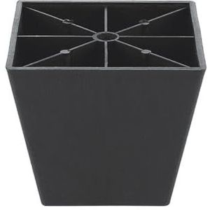 MIKFOL 1 stuks plastic bankpoten meubelpoten ronde vierkante trapeziumhoogte verhoogde poten tafelpoten I101 (kleur: I106 vierkant 98 x 98 x 100)