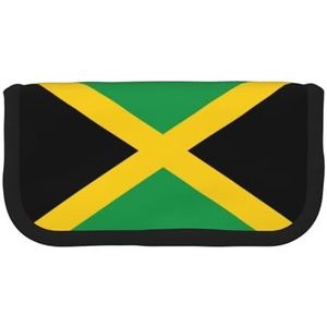 gopoo Vlag van Jamaica Leuke Canvas Potlood Pouch - Georganiseerde Opslag voor Reizen & Dagelijks Gebruik Etui, Make-up Pouch