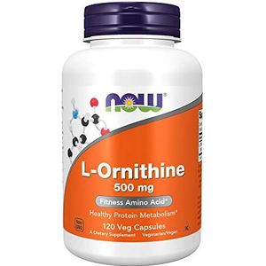 Now Foods L-Ornithine 500 mg aminozuur vegetarisch veganistisch, 120 capsules