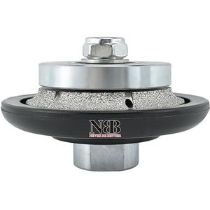 NBB diamant profielwiel diamantfrees diamantslijpschijf boor voor het profileren van porseleinen tegels keramiek graniet marmer steen eenvoudig te gebruiken op haakse slijper (Half-Bullnose, B5)