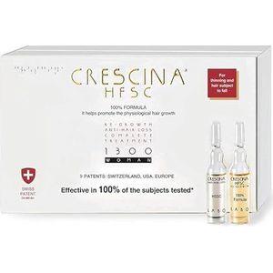 Complete behandeling voor haaruitval en groeibeheersing Crescina HFSC 1300 Woman, 10 + 10 ampullen, Labo