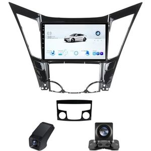 Carplay autoradio 2 Din geldt voor Hyundai Sonata 6 YF 2009-2014 met Android Auto Bluetooth 9 inch touchscreen autoradio met FM-radio/GPS stuurwielbediening + achteruitrijcamera(B,X2)
