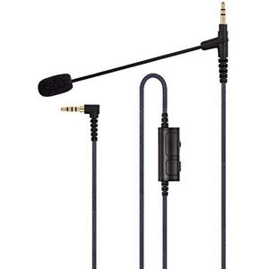 Kabel-boom-microfoon, volumeregeling voor Playstation PS4 of Xbox One controller, pc, tablet, laptop, smartphone, Boompro gaming-microfoon, compatibel met V-Moda of de meeste andere 3,5 mm jackstekkers (150 cm)
