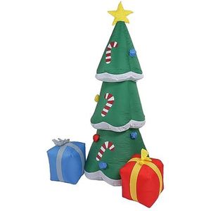 Opblaasbaar Kerstboommodel, Opblaasbare Kerstboom van 1,8 M met LED-verlichting, Opblaasbaar Kerstboommodel voor Vakantietuindecoratie (EU-stekker)