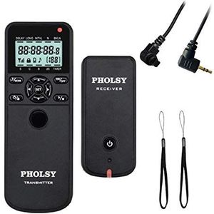 PHOLSY Draadloze Timer Afstandsbediening met Intervalometer en HDR C6 C8 Sluiter Afstandsbediening Release Cord voor Canon Pentax Samsung Contax Sigma Camera's