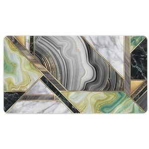 Goud Marmer Gestreepte Abstracte Art Deco Antislip Muismatten Grappige Bureau Mat Rubber Laptop Schrijven Mat Voor Gamer Kantoor Thuis 40X75cm