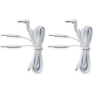 Vogueing Tool 1 Paar 120 CM Tens Elektrode Lood Draden Jack 3.5mm Plug 2.0mm Pin Aansluiting Wit