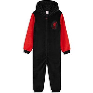 Liverpool F.C. - Jongensonesie - Zwart - Fleece - Superzacht Slaappakje met Capuchon