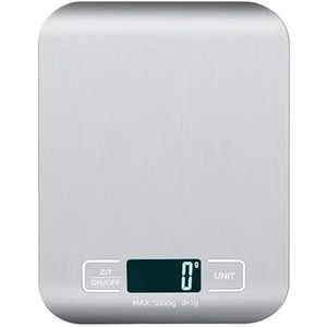 Digitale weegschaal met led-display, 5 kg/1 g, roestvrijstalen paneel, elektronisch, 1 stuk (5 kg 0,1 g)