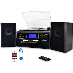 DIGITNOW! - Bluetooth Viny - Platenspeler - Met CD-speler en Cassettedeck - USB-poort en SD-codering - Afstandsbediening