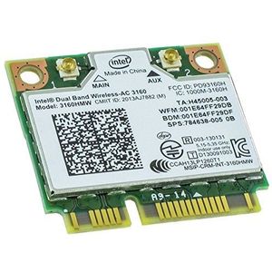 Intel '3160hmwg' Ieee 802.11ac Bluetooth 4.0 - Wi-fi/bluetooth Combo Adapter voor Notebook - Pci Express - 433 Mbit/s - 2.40 Ghz Ism - 5 Ghz Uni - Intern