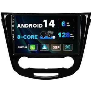 SXAUTO Android 12-6G + 128G - IPS autoradio geschikt voor Nissan Qashqai J11 X-Trail Rouge (2014-2018) - Wireless Carplay/Android Auto - Camera + MIC - DAB SWC Fast Boot 360-Camera - 2 Din 10,1 inch