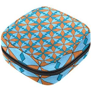 Vrouwen Maandverband Pads Handtas Dames Menstruatie Cup Pouch Meisjes Draagbare Tampon Opbergtas Geometrie Periode Pouch met Rits
