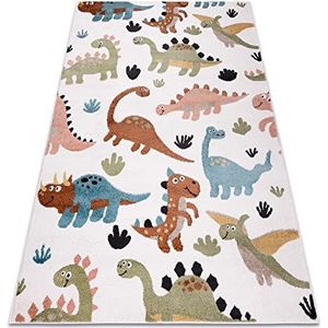 Tapijt FUN Dino voor kinderen, dinosaurs cream 80x150 cm