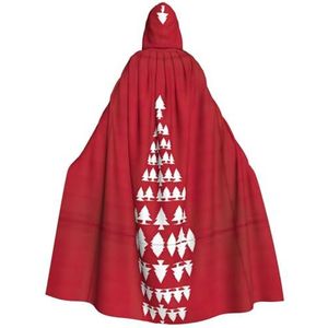 DURAGS Merry Christmas Birch Tree Adult Hooded Cloak, Vampier Mantel, Rollenspel Mantel Voor Onvergetelijke Thema-Evenementen En Feesten