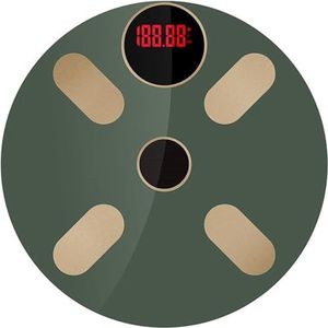 Weegschaal Badkamerweegschaal Elektronische Weegschaal Zonne-oplaadweegschaalweegapparaat Personenweegschaal(Grün)