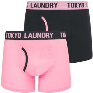 Whitehead (2 Pack) Boxer Shorts Set in Moonlite Mauve / Sky Captain Navy - Tokyo Laundry - XL