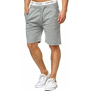 INDICODE Heren Kelowna Chino Shorts | Chino korte broek met 4 zakken Lt grey XL