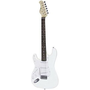 Dimavery 26211125 ST-203 LH elektrische gitaar, wit
