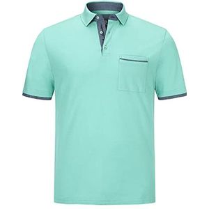 Jan Vanderstorm Heren Poloshirt Melker Turquoise, 3Xl (Xxxl) - 64/66