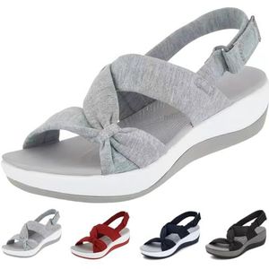 PMVRTHQV Zomersandalen voor dames, Grijs, 41 EU