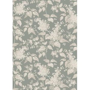 behang bloemen blauw grijs en roze 53 cm x 10.05 m - van Sanders & Sanders