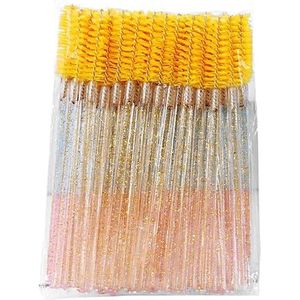 Draagbare 50 STKS Wimper Make-up Borstel Professionele Plastic Wenkbrauw Applicator Lichtgewicht Borstel Wimper Mascara