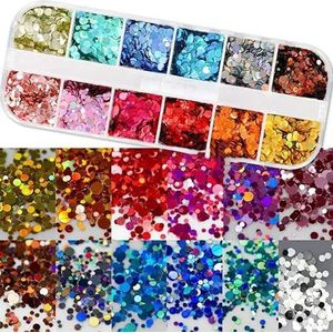 12 kleuren nagels abalone schelp fragmenten textuur natuurlijke schelp 3d glitter nagelkunst decoratie poeder pailletten beauty tools-CT15