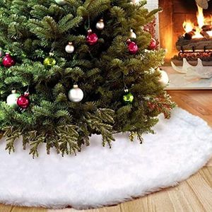 Kerstboomdeken, Kerstboomrok Kerstmis, Decoratie Boommat voor Kerstmis, Feest Home Decoraties, Kerstboomdeken Wit Ø 90 cm