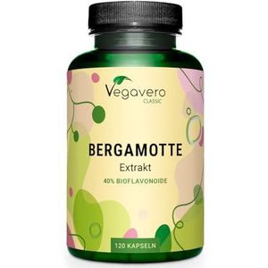 Vegavero BERGAMOT capsules | 1250 mg extract (15:1) per dagelijkse dosis | 40% bioflavonoïden | Citrusbergamot | Laboratorium getest | Zonder toevoegingen | Veganistisch